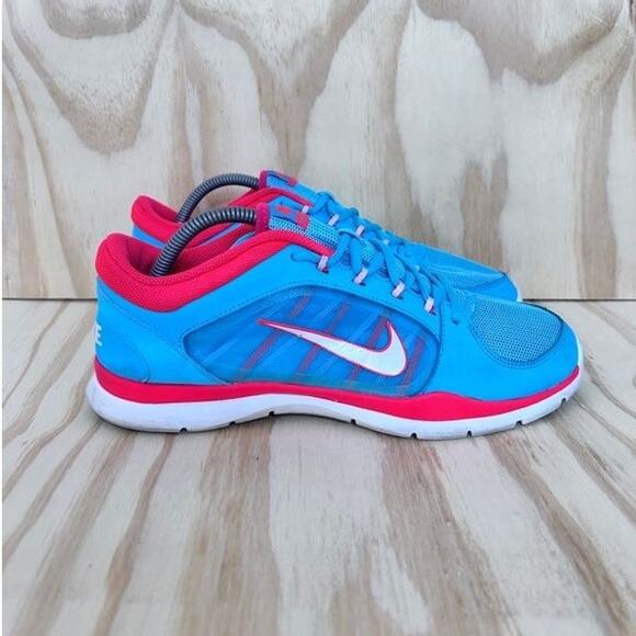 Nike - Flex Trainer 4 - Running Shoes - Blue/Pink - Women's - 10 - 643083-400 - Picture 1 of 9